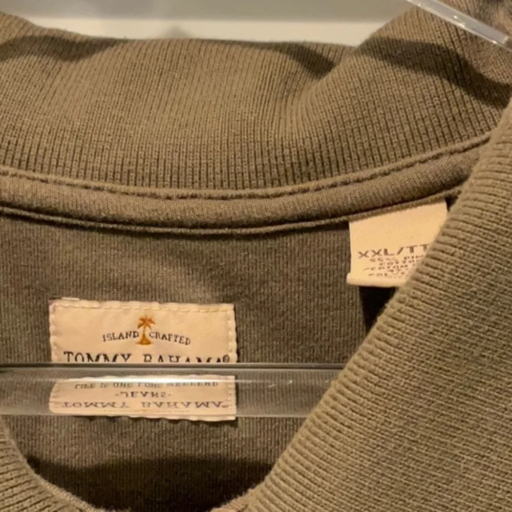 Men’s Tommy Bahama Jeans Short Sleeve Polo Shirt - Olive Green XXL/TTG - Picture 2 of 3